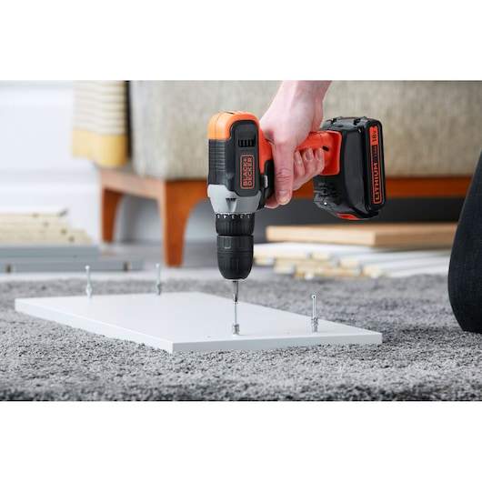 18V Cordless Drill Driver With 1.5Ah Battery & 400mA Charger