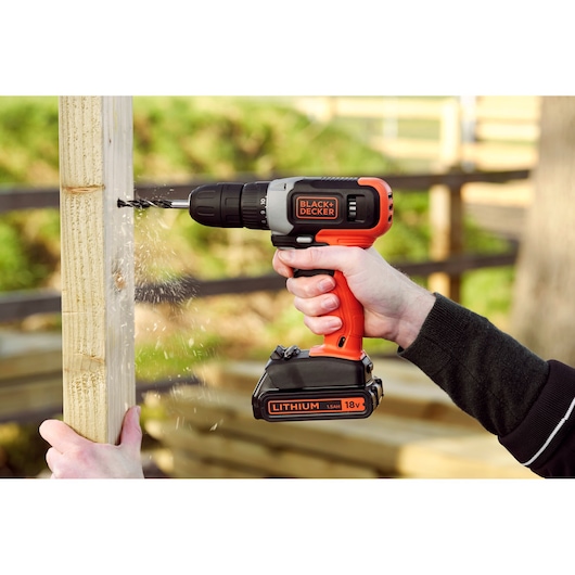 18V Cordless Drill Driver With 1.5Ah Battery & 400mA Charger