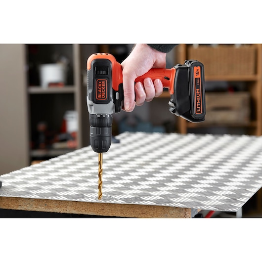 18V Cordless Drill Driver With 1.5Ah Battery & 400mA Charger