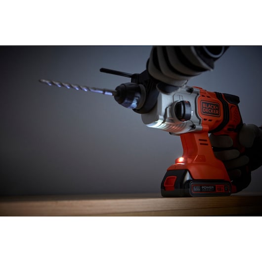 18V Cordless 2.5Ah SDS-Plus Hammer Drill With Kit Box