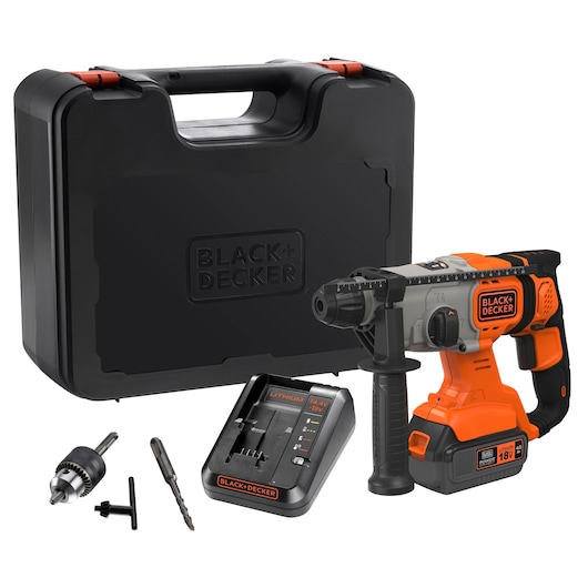 18V Cordless 4.0Ah SDS-Plus Hammer Drill With Kit Box