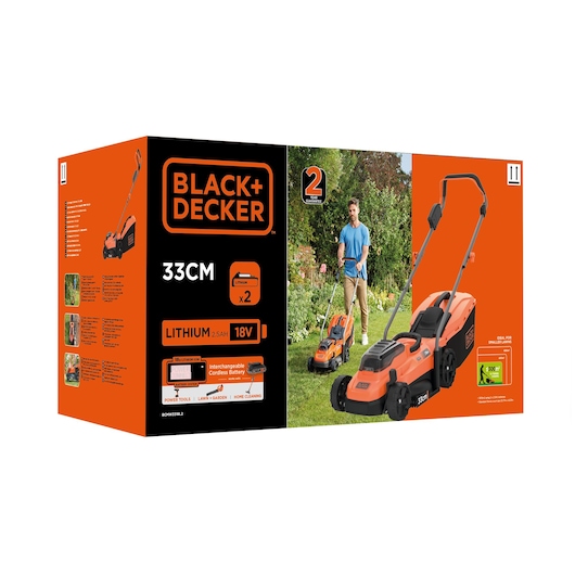 33cm Cordless 2 x 18V 2.5Ah Compact Mower