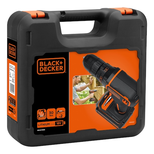 18V Cordless Drill Driver With 2x 1.5Ah Batteries, 400mA Charger in a Kitbox