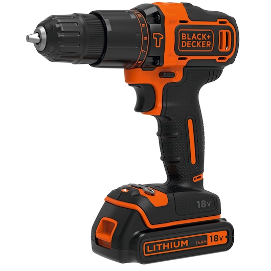 18V Cordless Hammer Drill With 2x 1.5Ah Batteries, 400mA Charger in a Kitbox