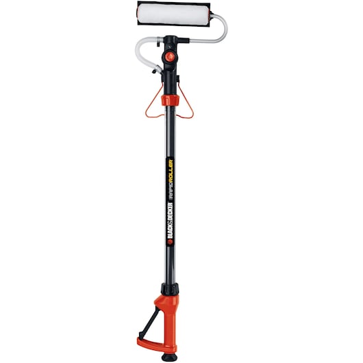 Pivoting rapid roller with splash shield.