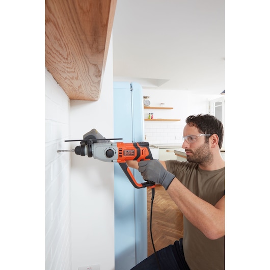 800W Electric SDS-PLUS Hammer Drill With 2 Drill Bits in a Kit Box