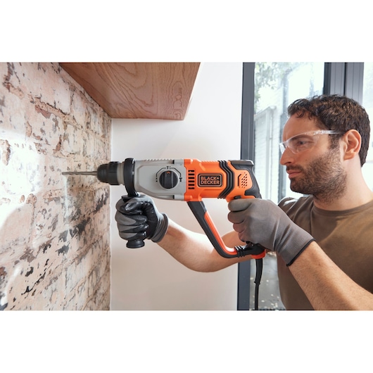 800W Electric SDS-PLUS Hammer Drill With 2 Drill Bits in a Kit Box