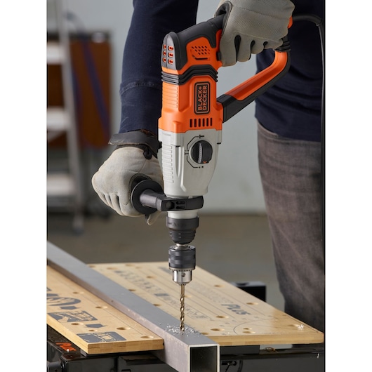 800W Electric SDS-PLUS Hammer Drill With 2 Drill Bits in a Kit Box