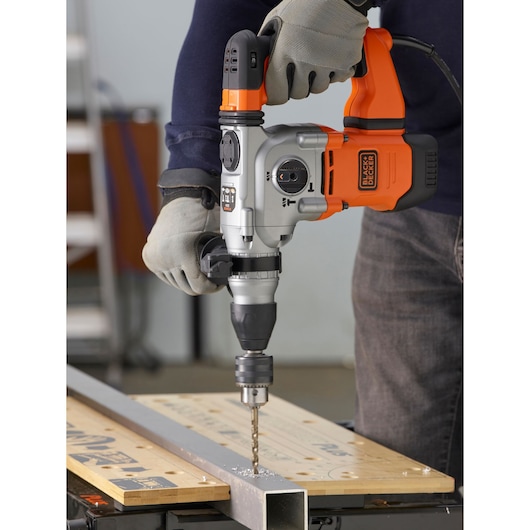 1250W Electric SDS-PLUS Hammer Drill With 2 Drill Bits in a Kit Box