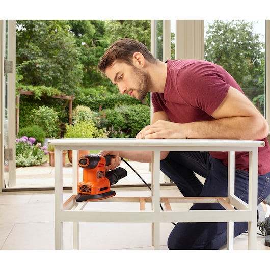 200W 4-in-1 Multi-Sander With 2 Orbital Bases, Finger Sanding Attchment and Sanding Sheets