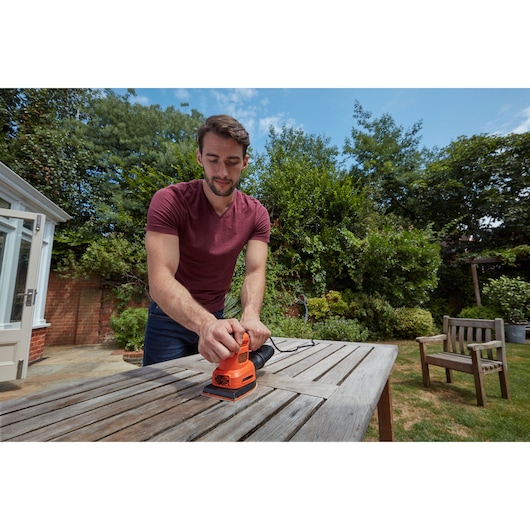 200W 4-in-1 Multi-Sander With 2 Orbital Bases, Finger Sanding Attchment and Sanding Sheets