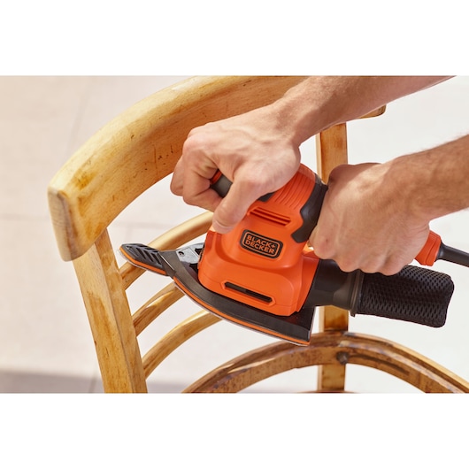 200W 4-in-1 Multi-Sander With 2 Orbital Bases, Finger Sanding Attchment and Sanding Sheets