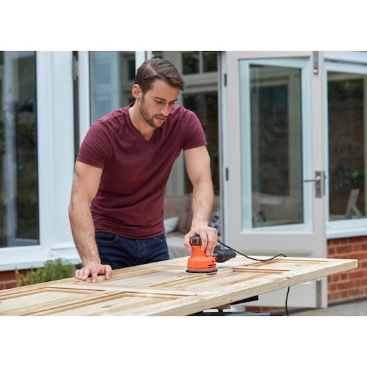 4-in-1 Electric Multi-Sander With 2 Orbital Bases, Finger Sanding Attchment and Sanding Sheets (200W)