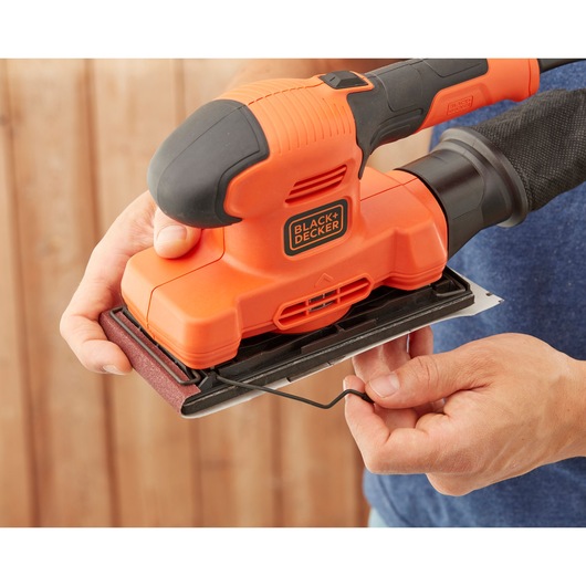 150W 1/3 Sheet Finishing Sander With a Sanding sheet