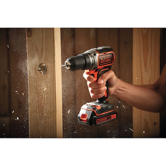 18V Lithium-ion Brushless 2 Gear Drill Driver + 2 x 2.0Ah Batteries with 1Amp charger in Kit Box