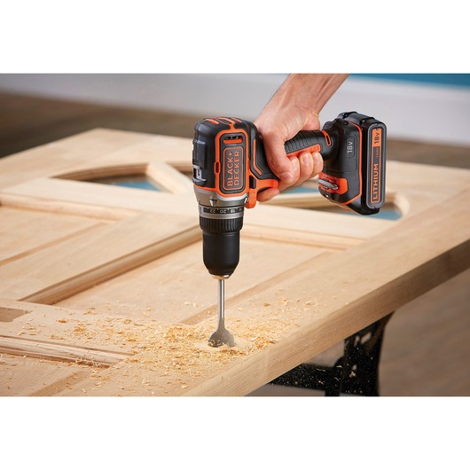 18V Lithium-ion Brushless 2 Gear Drill Driver + 2 x 2.0Ah Batteries with 1Amp charger in Kit Box