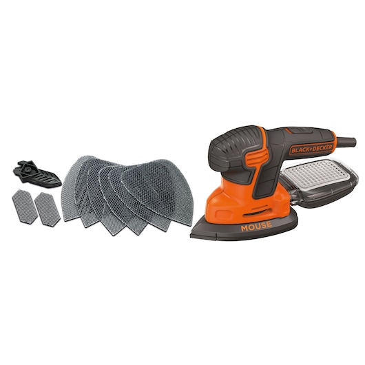 120W Electric Next Generation Mouse® Sander With 9 Accessories in a Kitbox