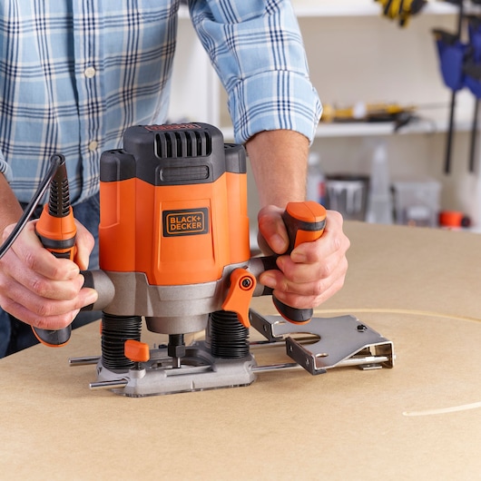 1200W 6.35mm Plunge Router With 6 Accessories
