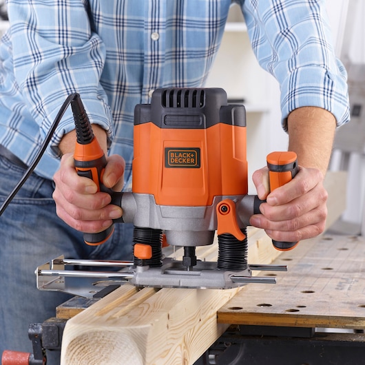 1200W 6.35mm Plunge Router With 6 Accessories