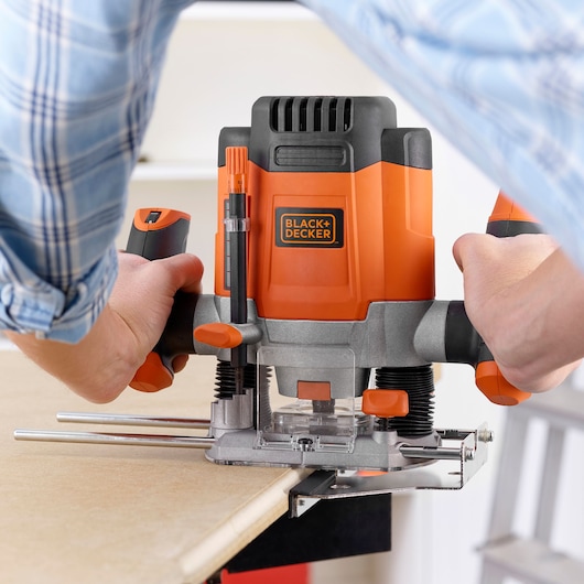 1200W 6.35mm Plunge Router With 6 Accessories