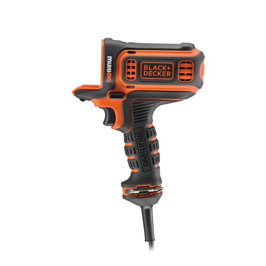 300W corded Multievo™ multi-tool with Drill Driver head and Double ended screwdriver bit in a Kitbox
