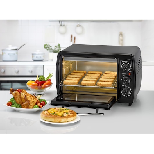 19L Toaster Oven with Double Glass and Rotisserie