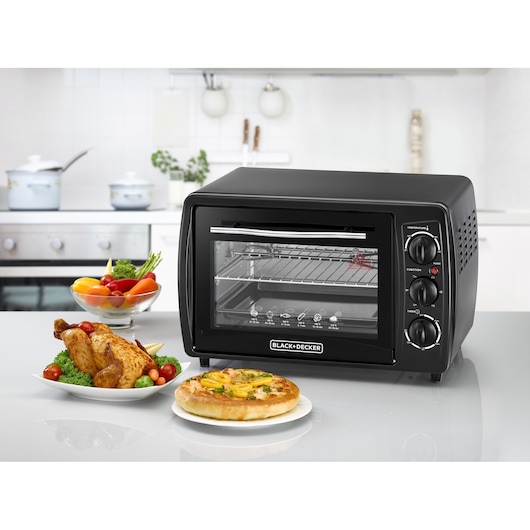 19L Toaster Oven with Double Glass and Rotisserie