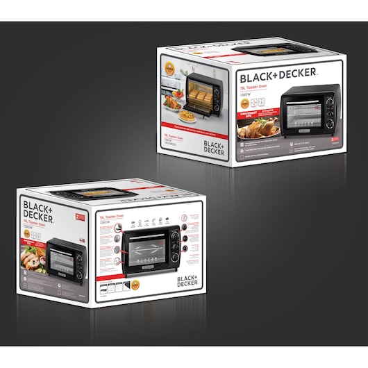 19L Toaster Oven with Double Glass and Rotisserie