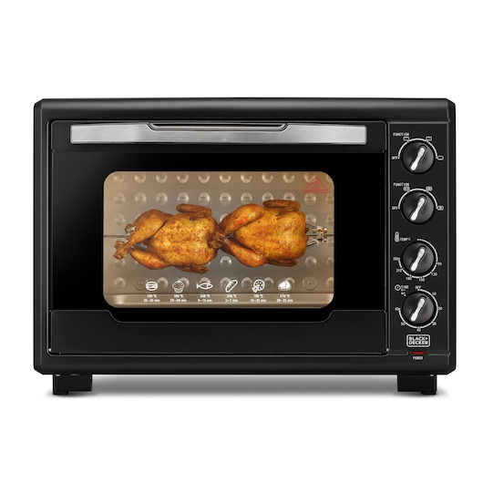 55L Toaster Oven with Double Glass and Rotisserie