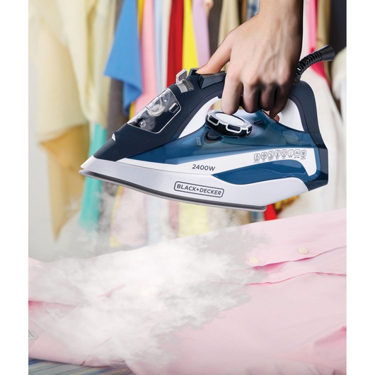2400W MPP+ Steam Iron with Auto Shutoff and Ceramic Soleplate