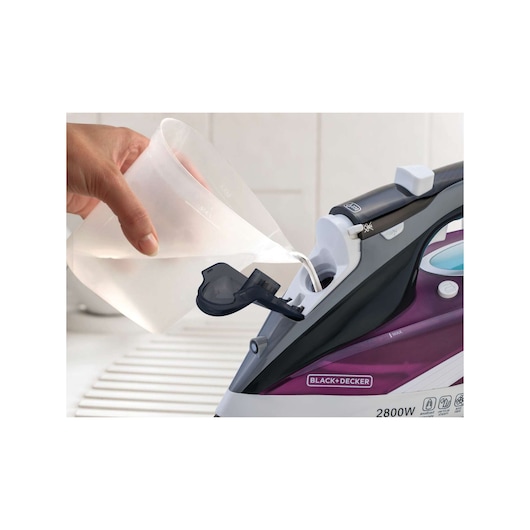 2800W Digital Steam Iron with Auto Shutoff and Anodized Soleplate