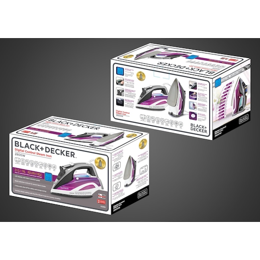 2800W Digital Steam Iron with Auto Shutoff and Anodized Soleplate