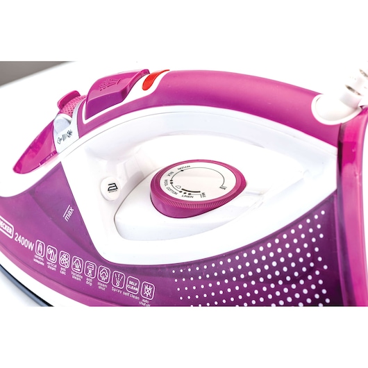 2400W MPP+ Steam Iron with Auto Shutoff and Ceramic Soleplate
