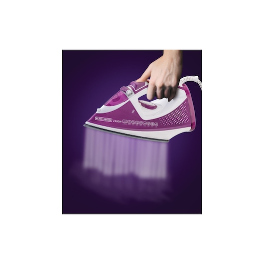 2400W MPP+ Steam Iron with Auto Shutoff and Ceramic Soleplate